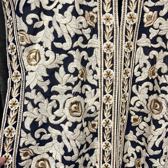 Karishma Kapoor Georgette Stitched Kurta In Blue Colour - Picture 5 of 16